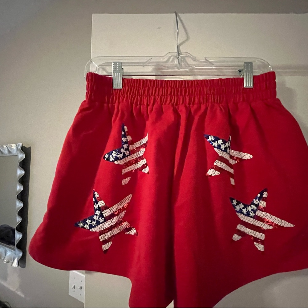 Fantastic Fawn Red Star Athletic Shorts
